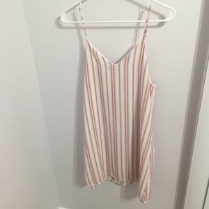 Pink and white stripped summer dress